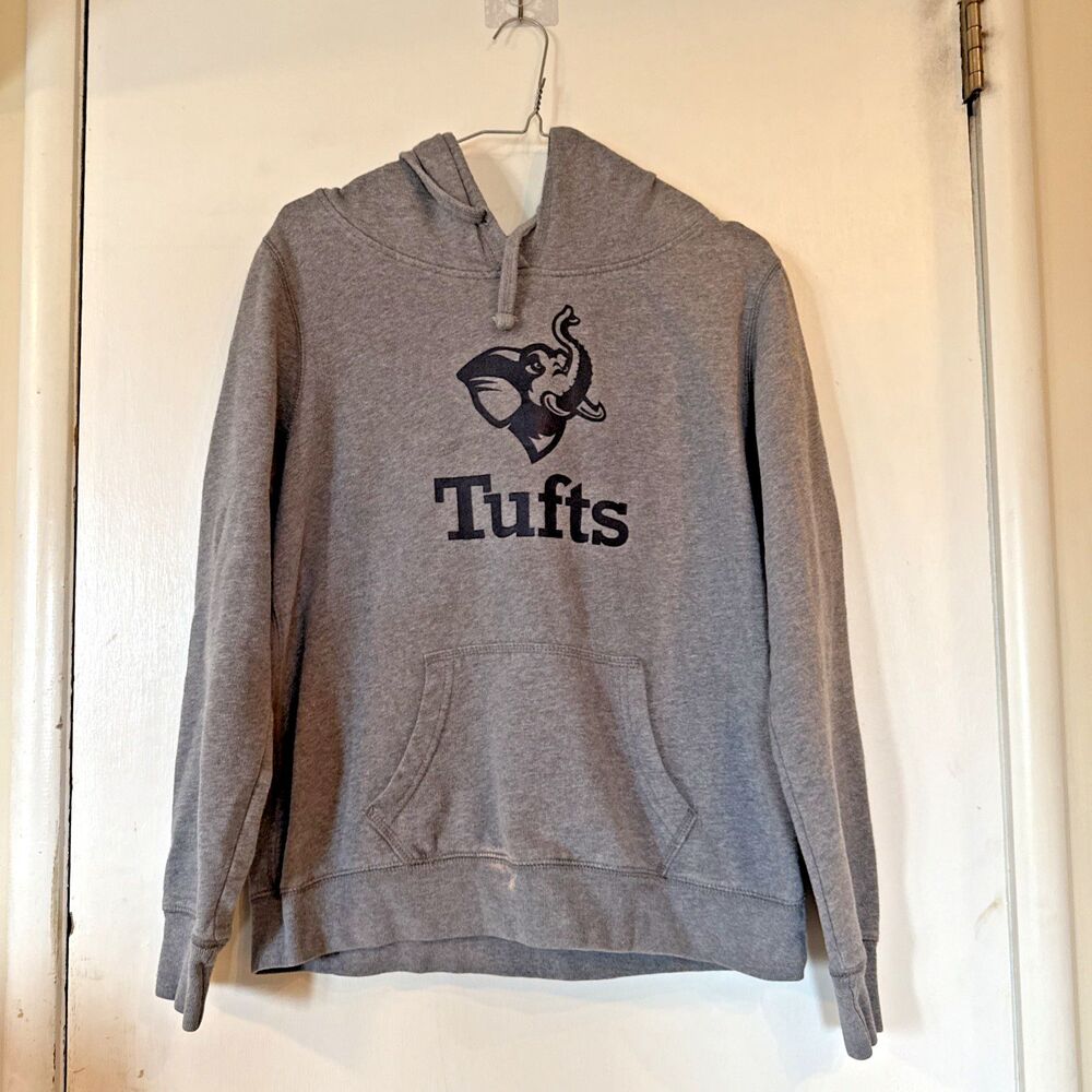 Tufts University Hoodie Gray Sweatshirt Pullover Vintage RedShirt Women's Large